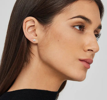 Lab Diamond Six Prong Earrings