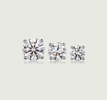 Lab Diamond Four Prong Earrings