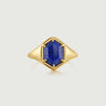 Lapis Lazuli Hexagon Signet Ring