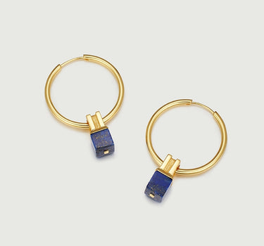 Lapis Lazuli Hoop Earrings