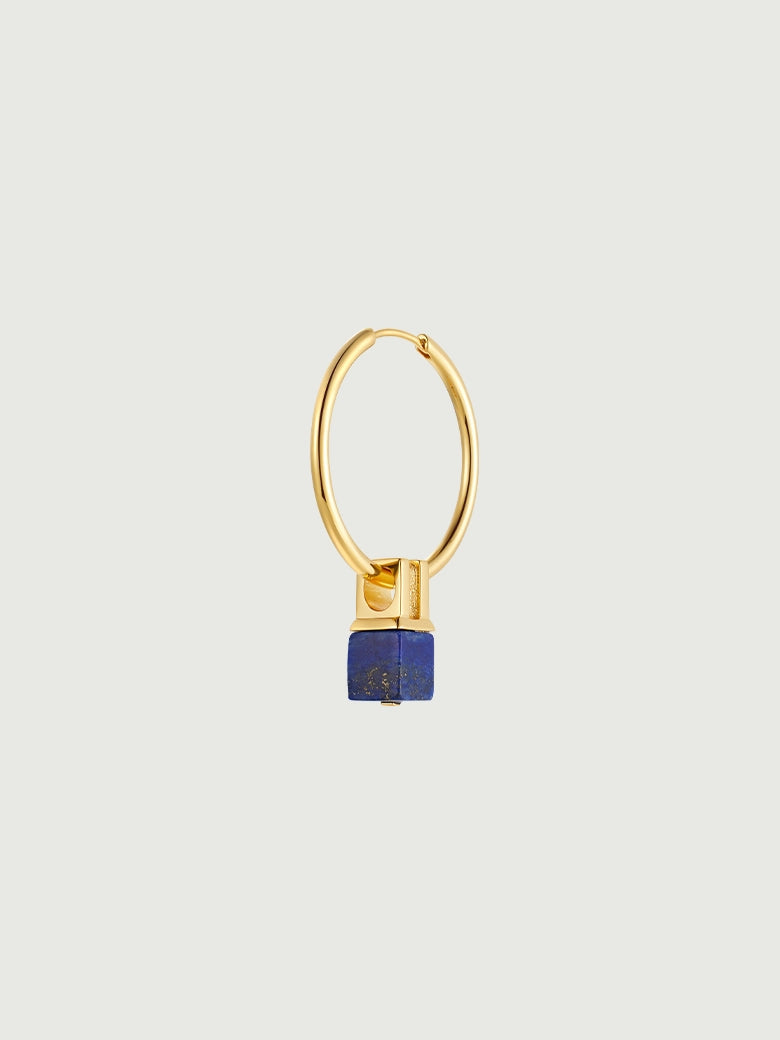 Lapis Lazuli Hoop Earrings