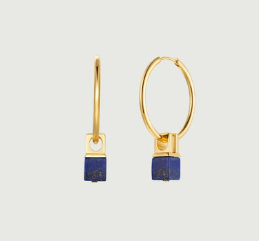 Lapis Lazuli Hoop Earrings