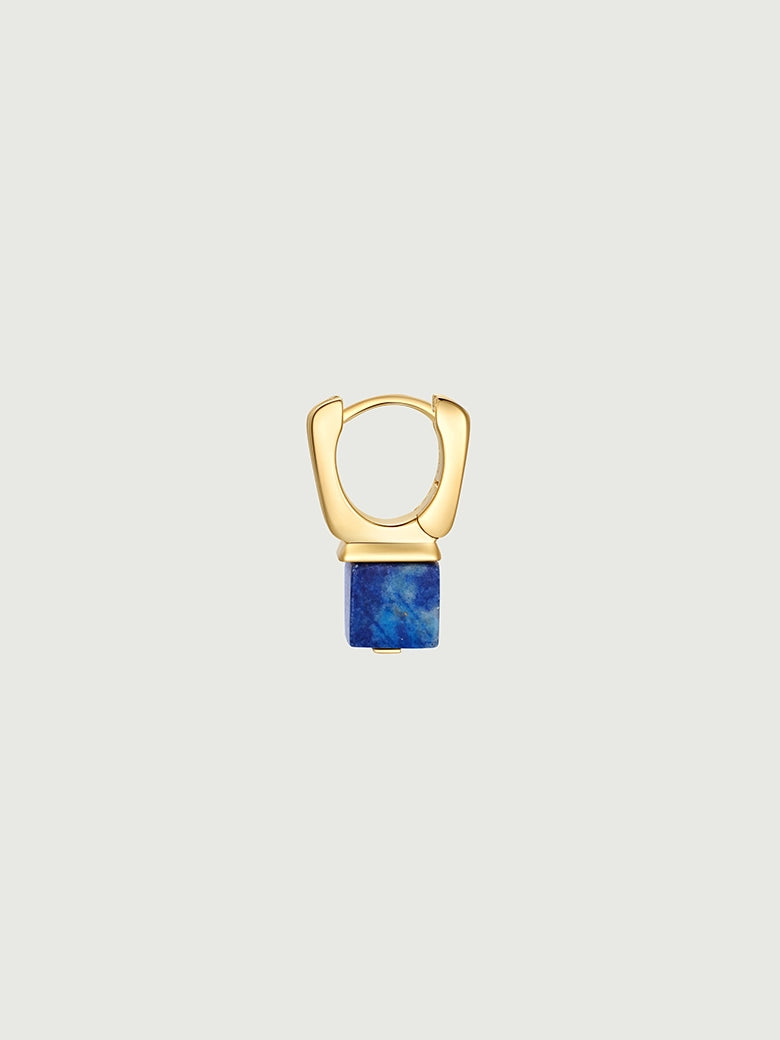 Lapis Lazuli Huggie Hoop Earrings