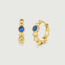 Lapis Lazuli Ridge Hoop Earrings