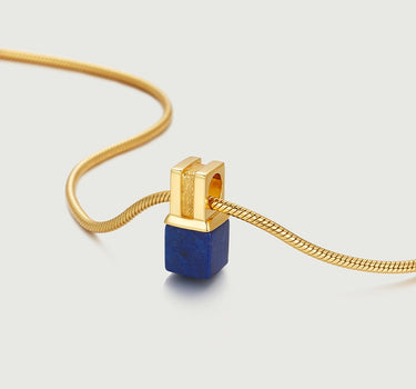 Lapis Lazuli Sanke Charm Necklace