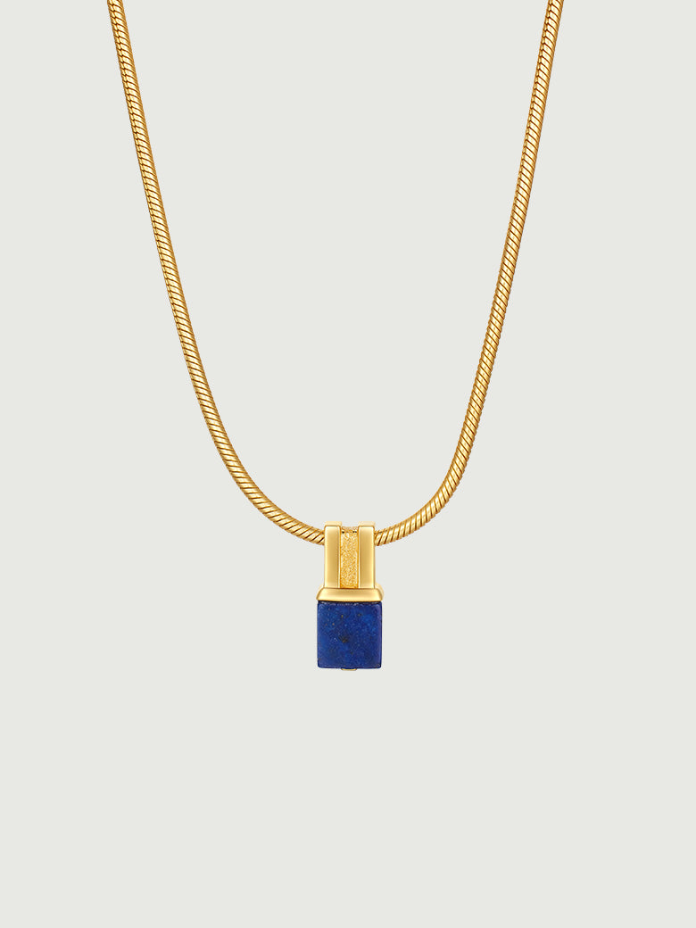 Lapis Lazuli Sanke Charm Necklace