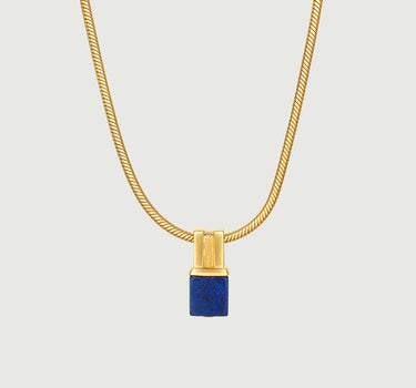 Lapis Lazuli Sanke Charm Necklace
