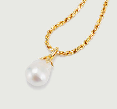 Leaf Baroque Pearl Pendant Charm