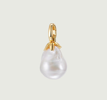 Leaf Baroque Pearl Pendant Charm