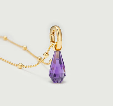 Lucky Charm Geometric Amethyst Pendant