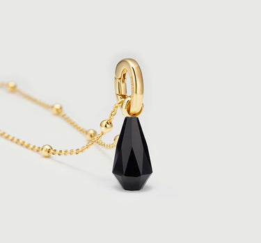 Lucky Charm Geometric Black Onyx Pendant