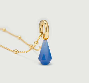 Lucky Charm Geometric Blue Onyx Pendant