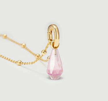 Lucky Charm Geometric Pink Jade Pendant