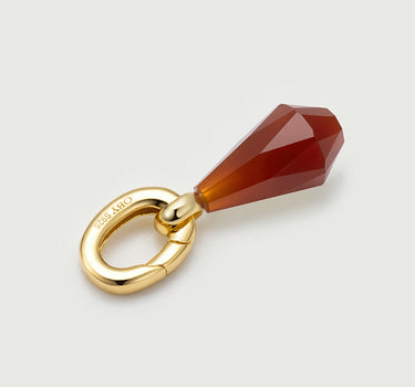 Lucky Charm Geometric Red Onyx Pendant