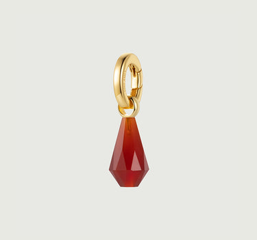 Lucky Charm Geometric Red Onyx Pendant