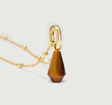 Lucky Charm Geometric Tiger's Eye Pendant