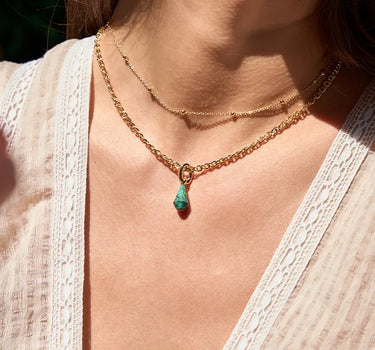 Lucky Charm Geometric Turquoise Pendant