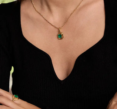 Luxe Emerald Pendant Charm 3.00 Carat