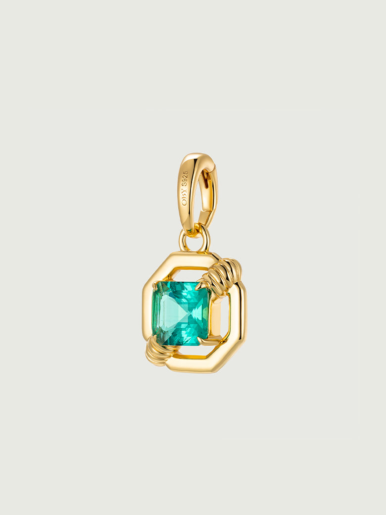 Luxe Emerald Pendant Charm 3.00 Carat