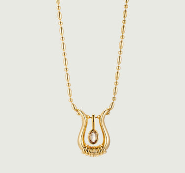 Lyre Gemstones Necklace Set
