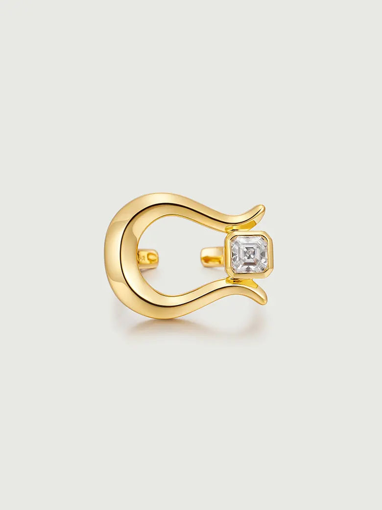 Lyre Moissanite Ring