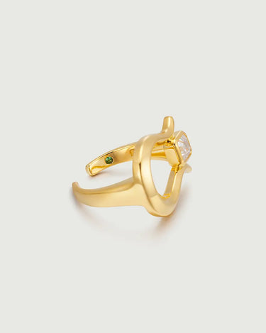 Lyre Moissanite Ring-obyjewelry