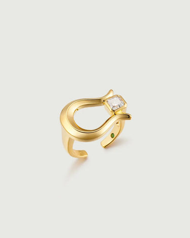Lyre Moissanite Ring-obyjewelry