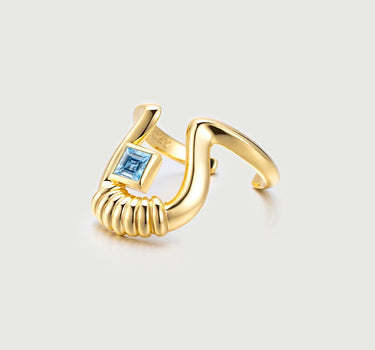 Lyre Aquamarine Ring