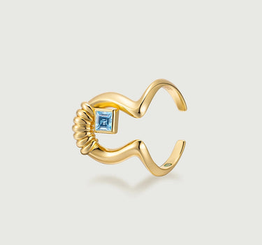 Lyre Aquamarine Ring