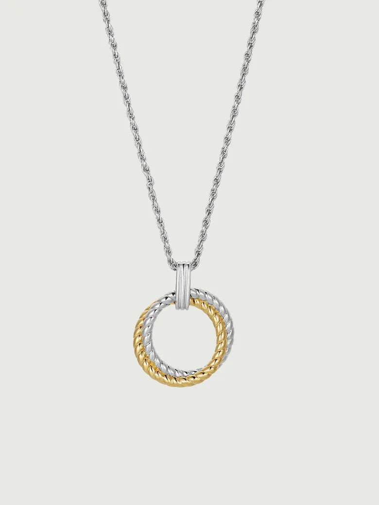 Möbius Two Tone Silver Necklace- obyjewelry