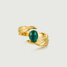 Malachite Texture Open Ring