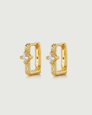 Moissanite Braid Huggie Earrings-obyjewelry
