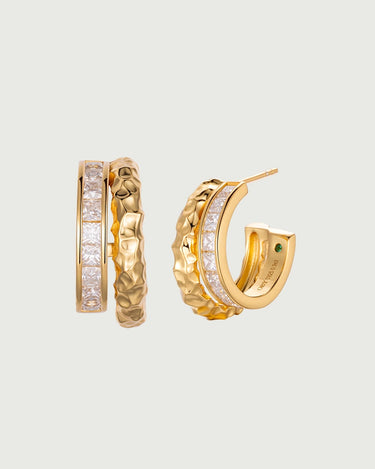 Moissanite Channel Set Hoop Earrings