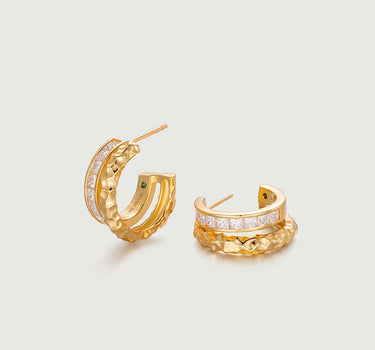 Moissanite Channel Set Hoop Earrings