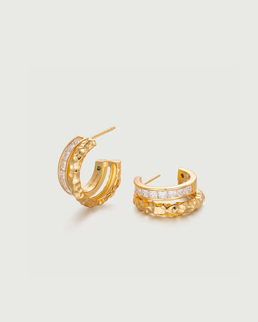 Moissanite Channel Set Hoop Earrings