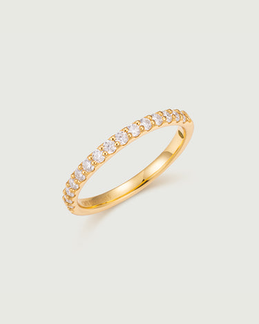 Moissanite Half Pave Ring