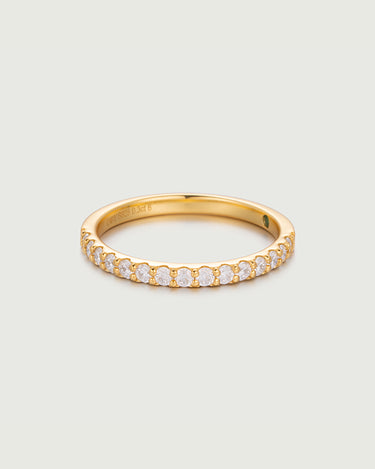 Moissanite Half Pave Ring