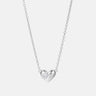 Moissanite Heart Chain Necklace-obyjewelry