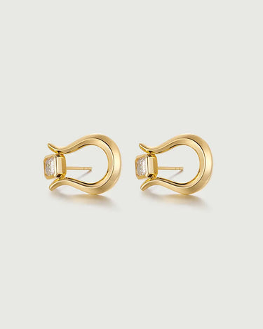 Moissanite Lyre Earrings-obyjewelry