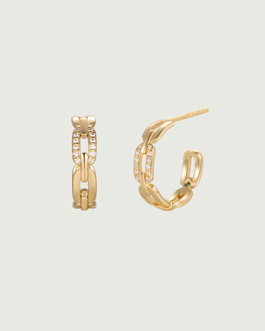 Moissanite Marine Hoop Earrings