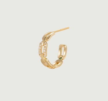 Moissanite Marine Hoop Earrings