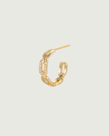 Moissanite Marine Hoop Earrings