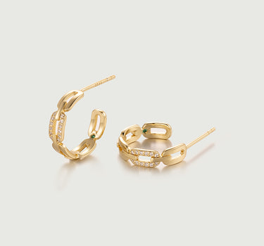 Moissanite Marine Hoop Earrings