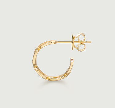 Moissanite Marine Hoop Earrings