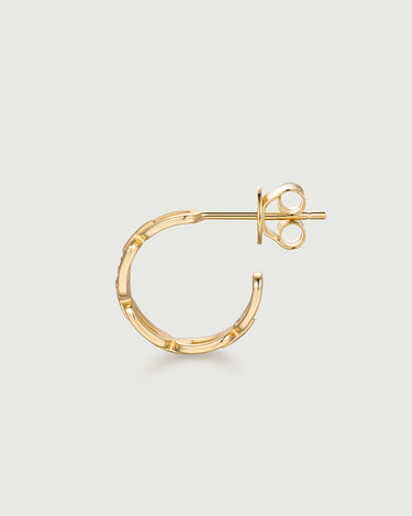 Moissanite Marine Hoop Earrings