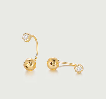 Moissanite Sphere Earrings