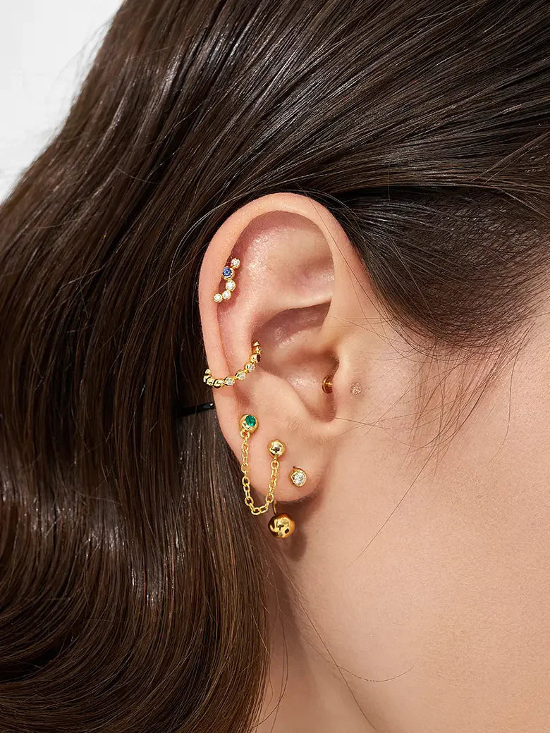 Moissanite Sphere Earrings