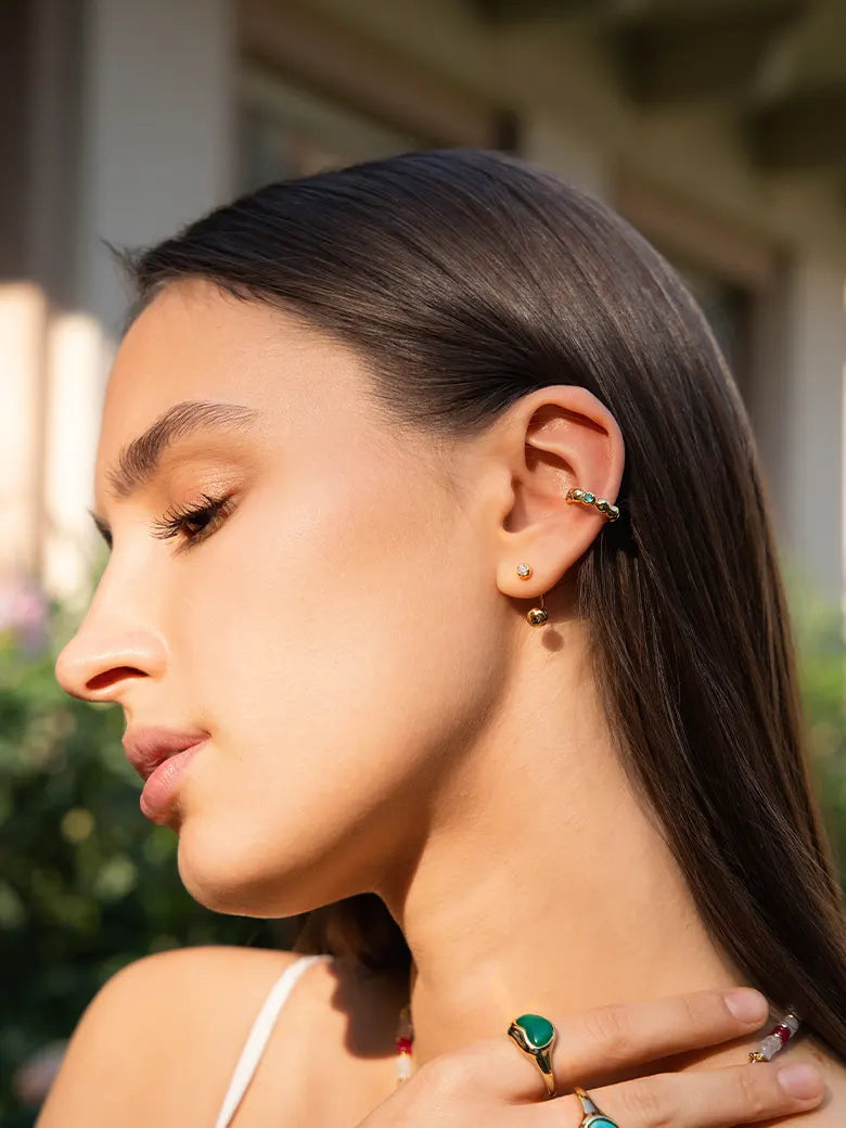 Moissanite Sphere Earrings
