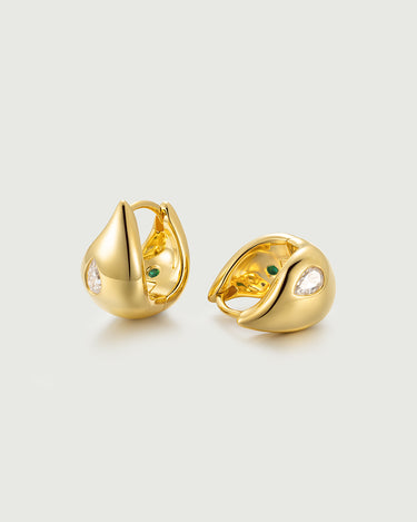 Moissanite Teardrop Hoop Earrings-obyjewelry