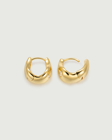 Moissanite Teardrop Hoop Earrings-obyjewelry